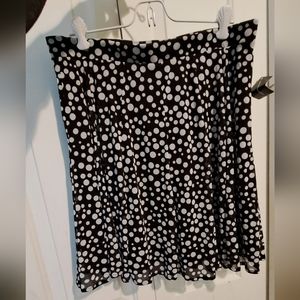 Macy's International Concepts Brown Polka Dot Midi skirt Size L New w/ Tags